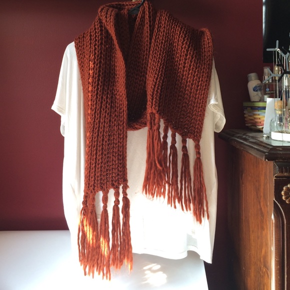 Orange Wool Scarf