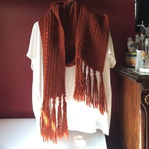 Orange Wool Scarf