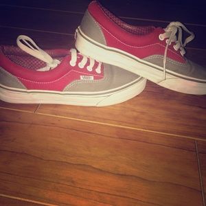 Red and Grey Vans