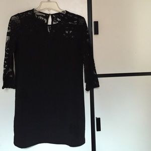 Laced sleeved mini dress