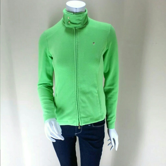 Lilly Pulitzer lime green fleece double zip.  XS