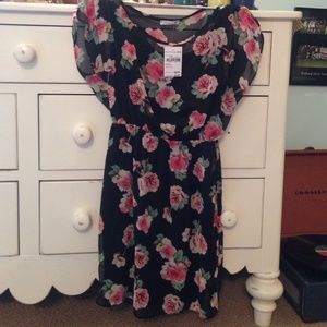 Super cute black floral dress. Nordstrom rack