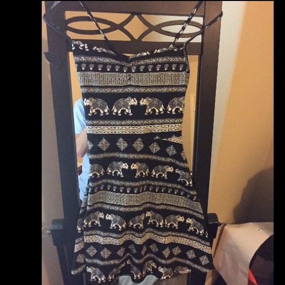 tribal elephant forever 21 dress - Picture 1 of 3