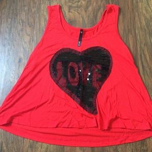 red love tank