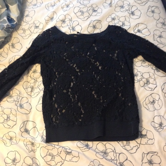 black lace shirt