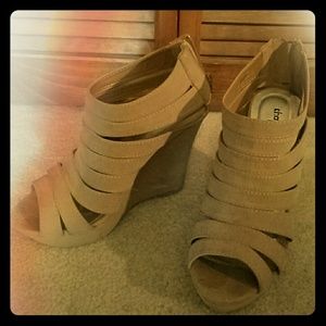 Charlotte Russe Tan Wedges