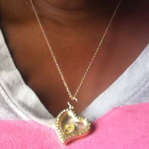 Gold locket necklace
