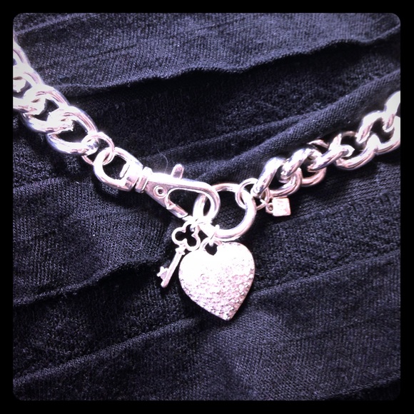 Nine West Silver Chain Necklace w/ Heart