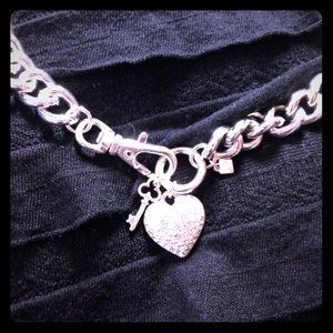 Nine West Silver Chain Necklace w/ Heart