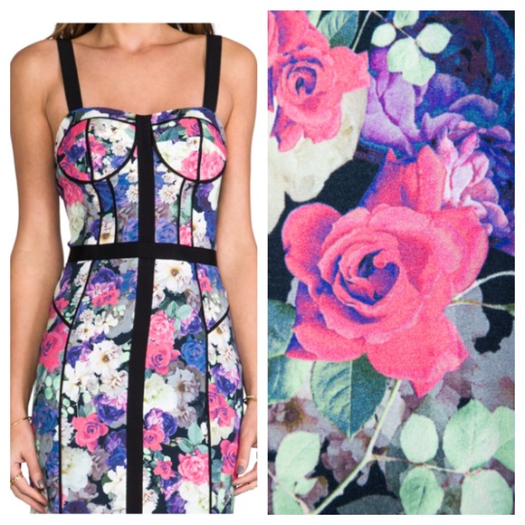 NEW Rebecca Minkoff Clara Floral Multi Dress - Picture 3 of 4
