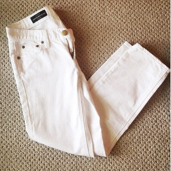 J. Crew white skinny jeans
