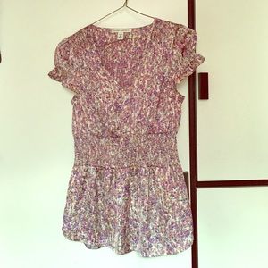 Soft washed fitted blouse