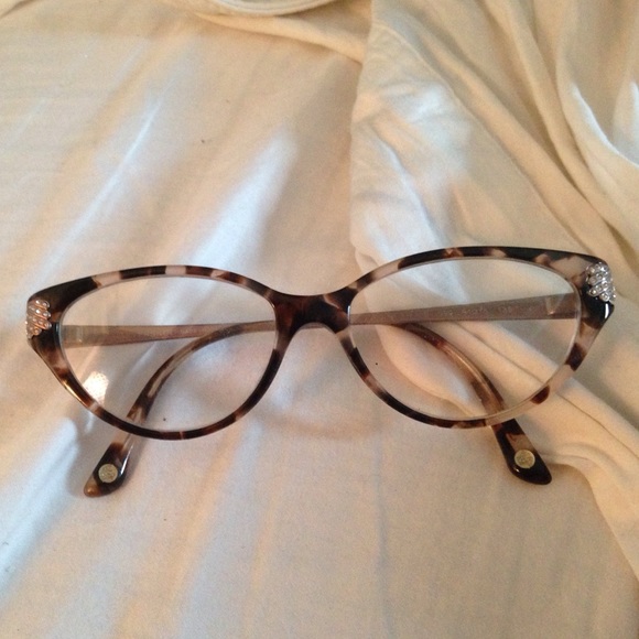 versace  glasses slight cat eye with crystals $500 - Picture 1 of 1