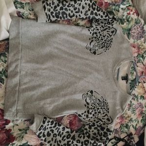 Grey cheetah sweater