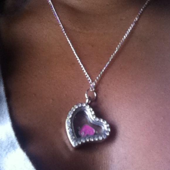 Silver locket necklace