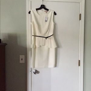 NWT Size small white peplum dress