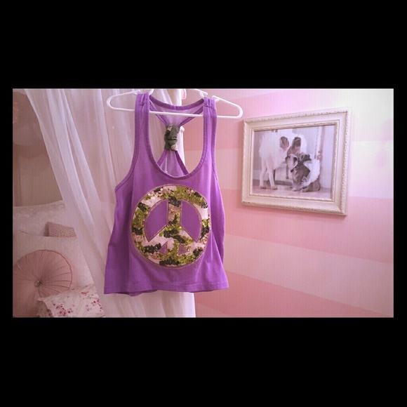 Justice sequin tank top size 6