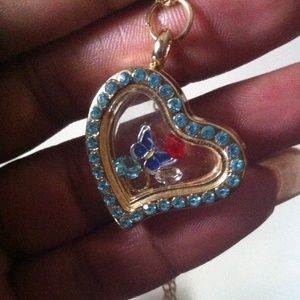 Gold locket necklace