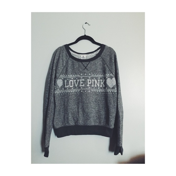 PINK Victoria's Secret Sweaters - VS PINK heather gray sweatshirt 💕