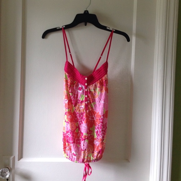 Floral Cinched-bottom Tank