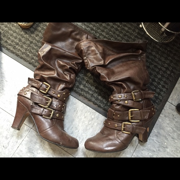 Studded Heeled Boots