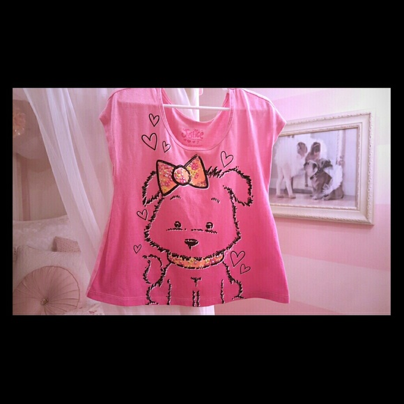 Justice rhinestone cropped shirt