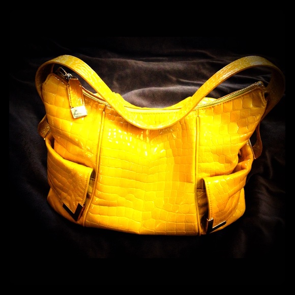Michael Kors Beverly Yellow Patent Leather