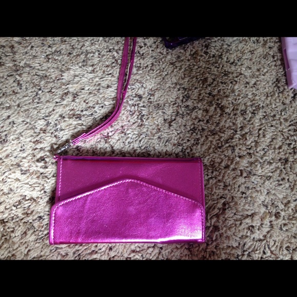 Pink new wristlet/ phone case and wallet