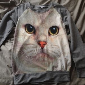 🔴long sleeve cat shirt