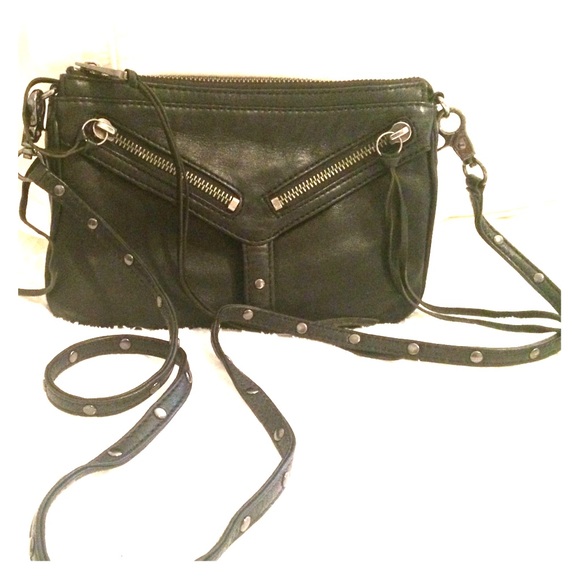 Botkier small cross body bag in black leather.