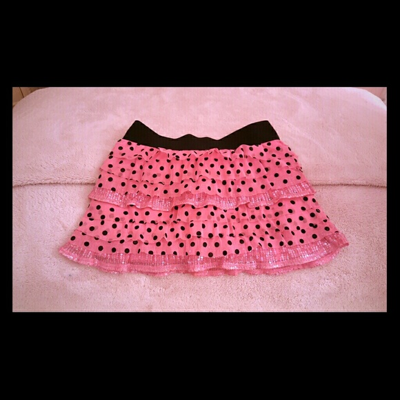 Justice sequin poka dots skort.