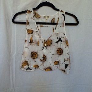 Kirra (Pacsun) Sunflower Crop Top (w open back)
