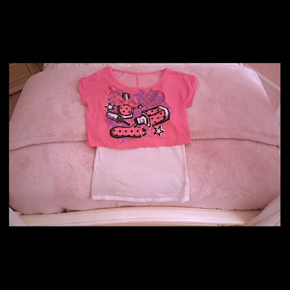 Justice sequin 2pc layered shirt