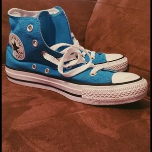 High Top Light Blue Converse.