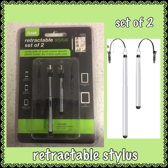 Retractable Stylus Set of 2.