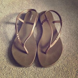 Metallic Brown Sandals from Old Navy