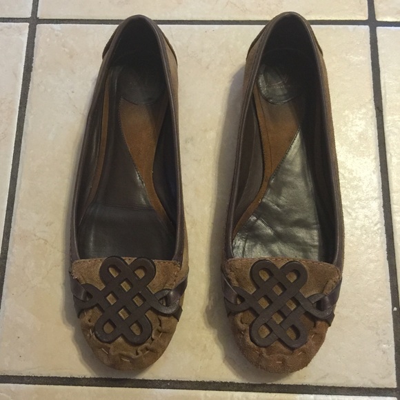 Diane Von Furstenberg brown moccasins.
