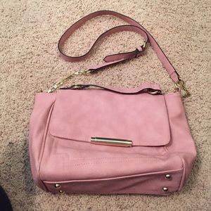 Blush pink cross body purse