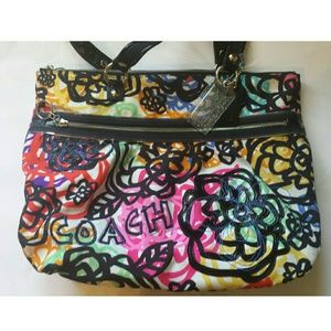 Coach poppy colorful purse