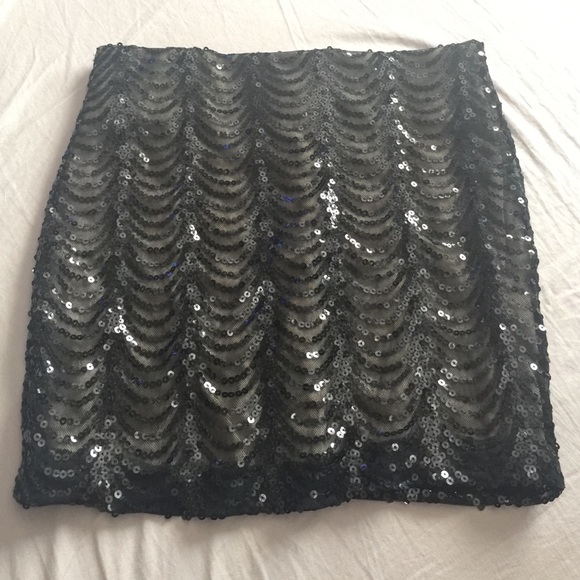 Black Sequined skirt
