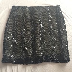 Black Sequined skirt