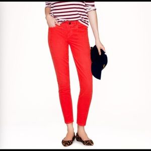 J.crew Toothpick Jean in Red