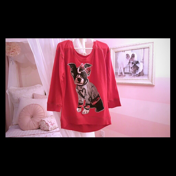 Justice glitter dog shirt