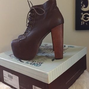 Look! Jeffrey Campbell Lita Brown Leather