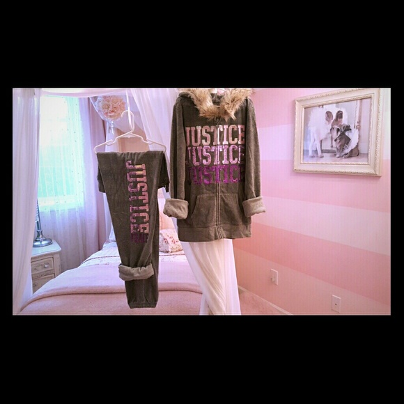 Justice sequin sweatsuit