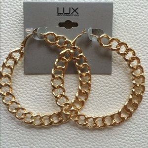 Gold hoop earrings