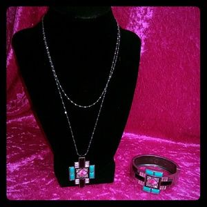 Lia sophia necklace and braclet set. New