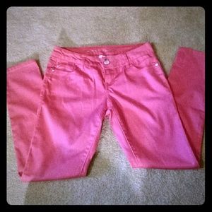 Coral Colored Skinny Jeans