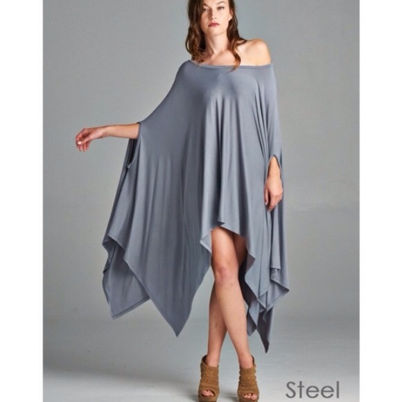 "Contemporary" Poncho Tunic Top - Picture 2 of 4