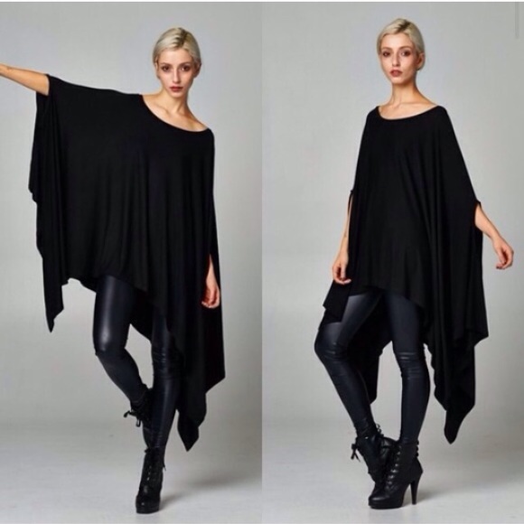 "Contemporary" Poncho Tunic Top - Picture 3 of 4